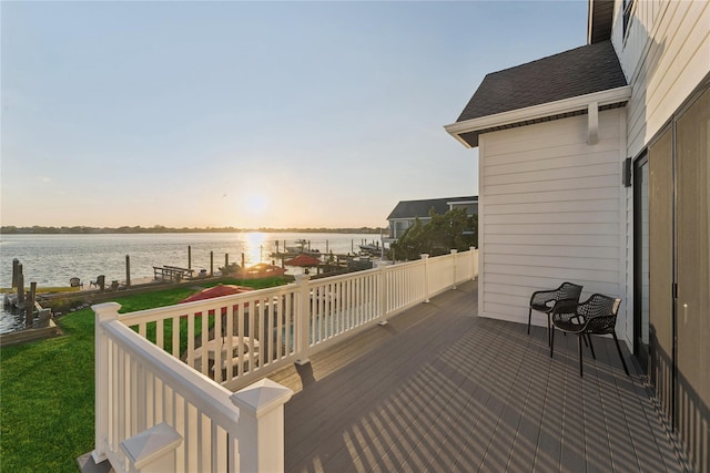 894 S Long Beach Ave, Freeport, NY 11520 - wooden deck with a water view and a dock