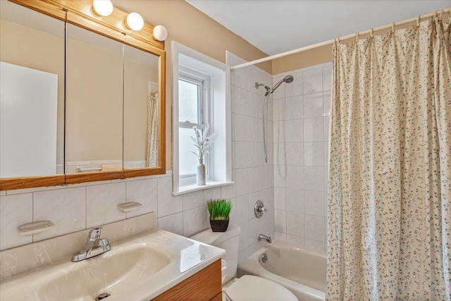 39-27 216th St, Bayside, NY 11361 - full bath with toilet, vanity, and shower / bathtub combination with curtain
