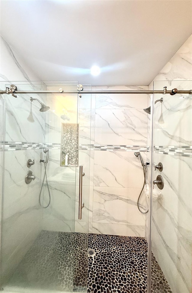 1601 Union Ave, Hewlett, NY 11557 - full bath featuring a marble finish shower