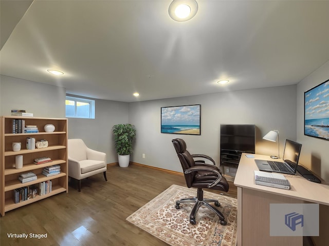 1601 Union Ave, Hewlett, NY 11557 - office space featuring recessed lighting, baseboards, and wood finished floors