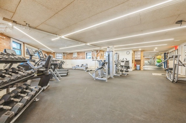 exercise room featuring plenty of natural light