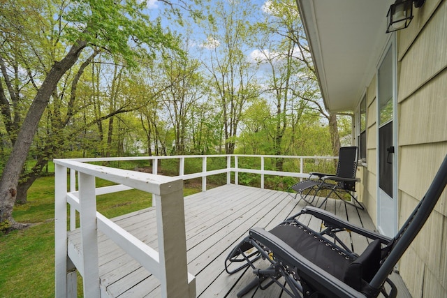 view of wooden deck