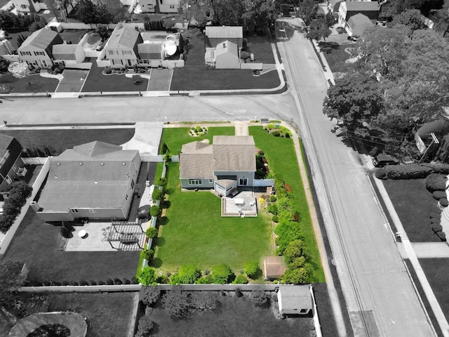 aerial perspective of suburban area
