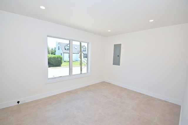 141 Flamingo St, Atlantic Beach, NY 11509 - empty room with electric panel, recessed lighting, and baseboards