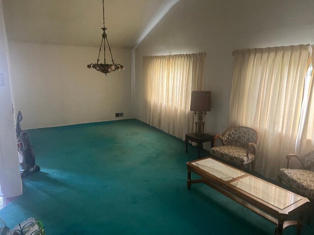 160-38 85th St, Howard Beach, NY 11414 - unfurnished room with lofted ceiling and carpet floors