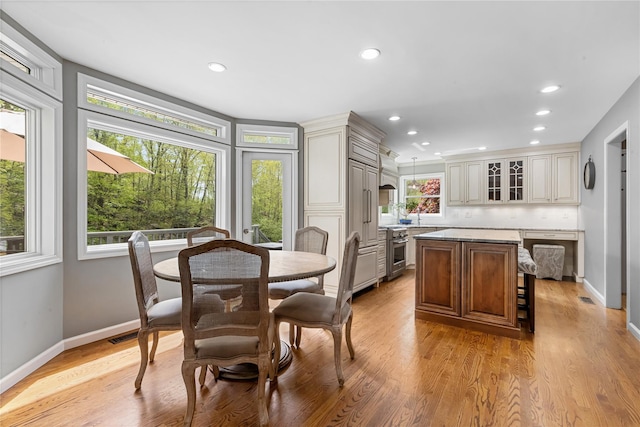 26 Garrity Blvd, Brewster, NY 10509 - dining room featuring baseboards, light wood finished floors, and recessed lighting