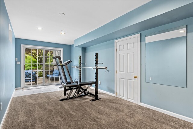 26 Garrity Blvd, Brewster, NY 10509 - workout room with carpet, baseboards, and recessed lighting