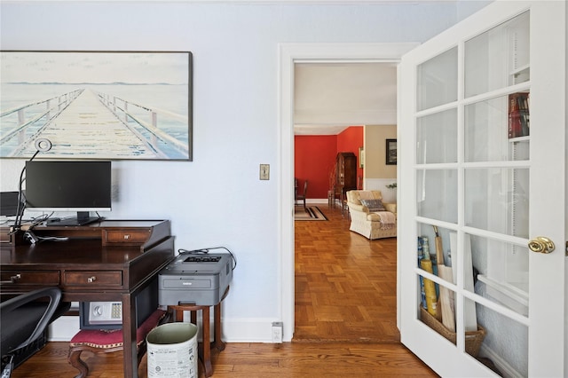 90 Shingle House Rd, Millwood, NY 10546 - office space featuring baseboards and french doors