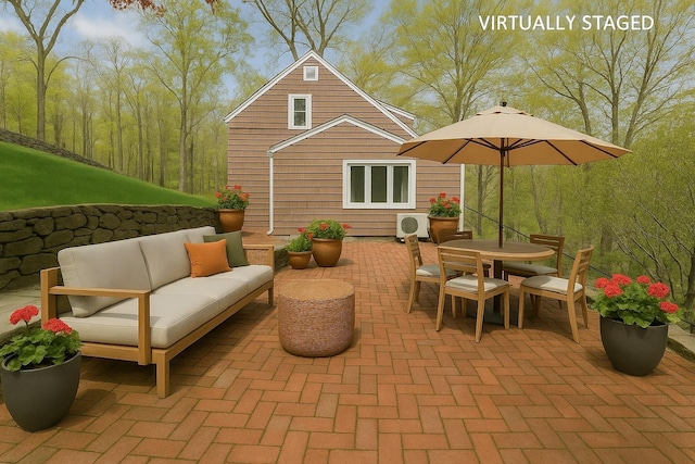 90 Shingle House Rd, Millwood, NY 10546 - view of patio with an outdoor hangout area and outdoor dining space