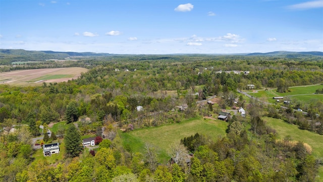 drone / aerial view with a view of trees