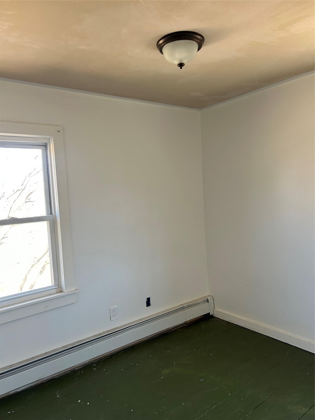 empty room with baseboard heating