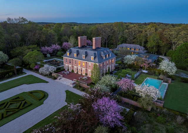 422 Hardscrabble Rd, North Salem, NY 10560 - aerial view with a forest view