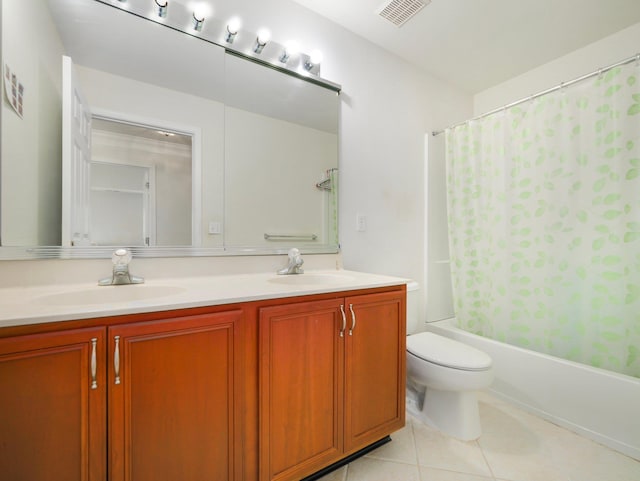 417 Vassar Pl, Fishkill, NY 12524 - full bathroom with double vanity, a sink, visible vents, and toilet