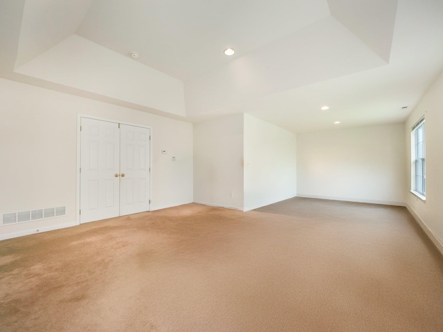 417 Vassar Pl, Fishkill, NY 12524 - empty room with light colored carpet, baseboards, visible vents, and recessed lighting