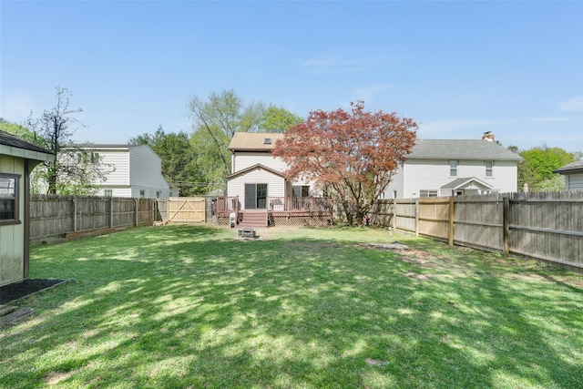 67 Arnett Rd, Rhinebeck, NY 12572 - view of yard with a wooden deck