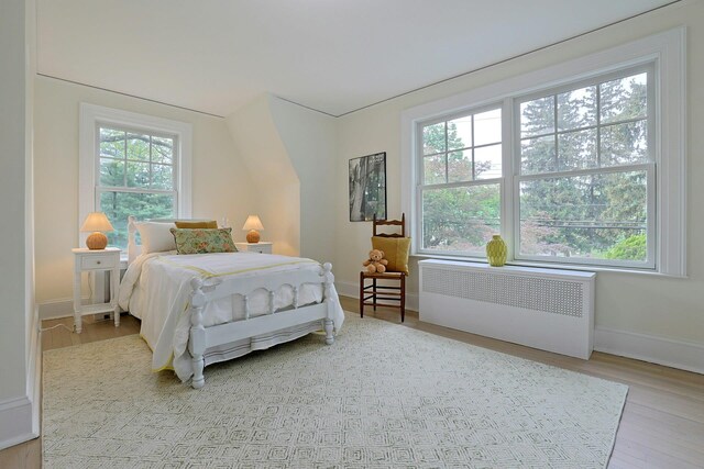 490 Bellwood Ave, Sleepy Hollow, NY 10591 - bedroom featuring radiator heating unit, wood finished floors, and baseboards