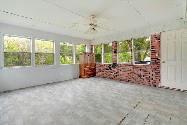 59 Longdale Rd, Mahopac, NY 10541 - unfurnished sunroom featuring brick wall