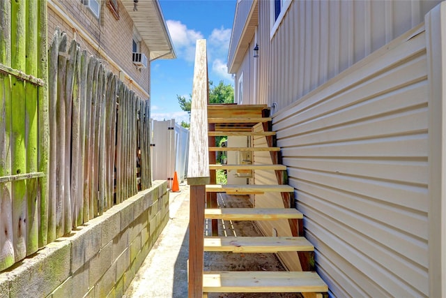 view of stairway