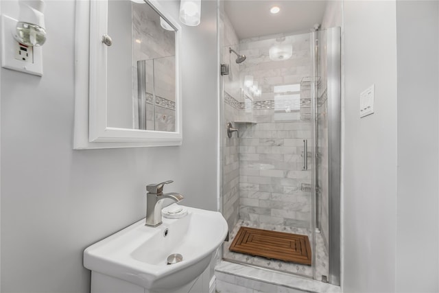 52 Rockledge Rd Unit 2A, Hartsdale, NY 10530 - bathroom featuring a shower stall and a sink