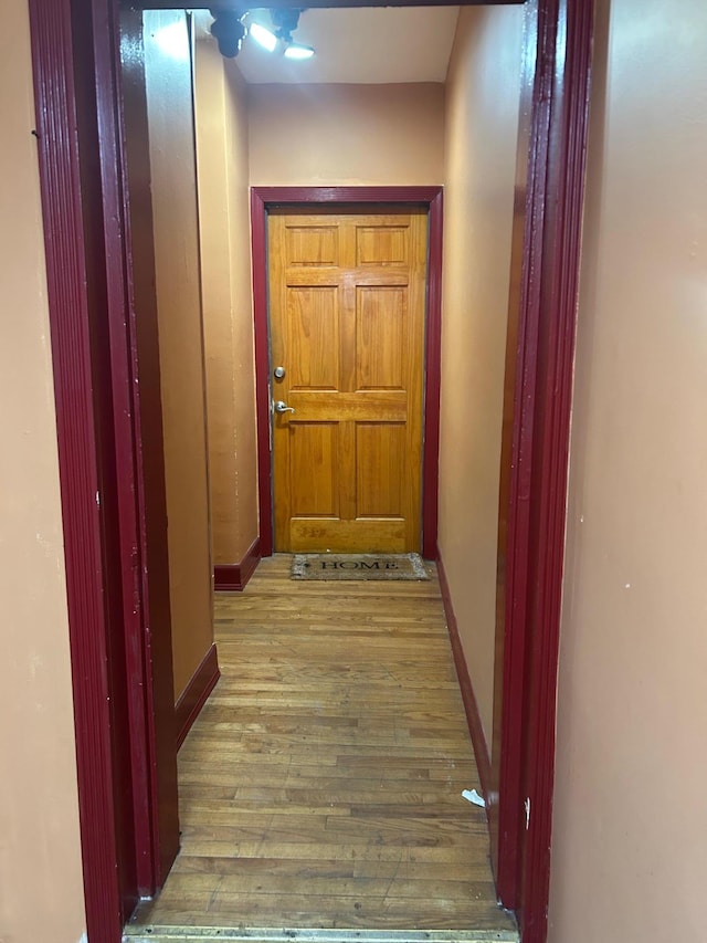 45 S Lander St, Newburgh, NY 12550 - corridor with baseboards and wood finished floors