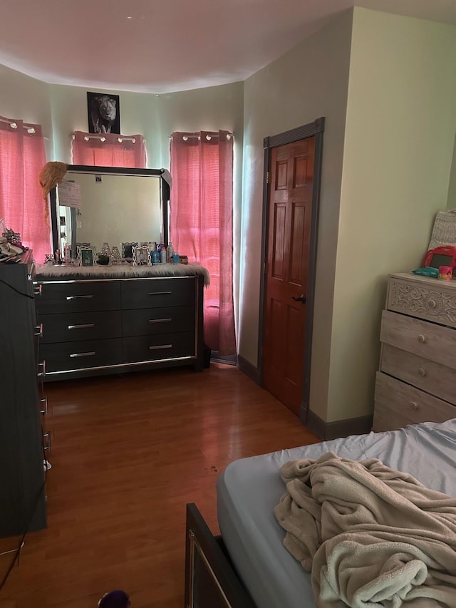 45 S Lander St, Newburgh, NY 12550 - bedroom with dark wood finished floors