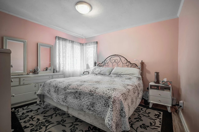 bedroom featuring ornamental molding