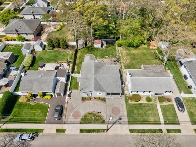 drone / aerial view with a residential view