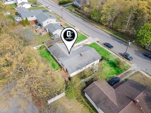 drone / aerial view with a residential view