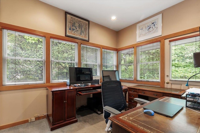 67 Walbrooke Rd, Scarsdale, NY 10583 - home office with light carpet and recessed lighting
