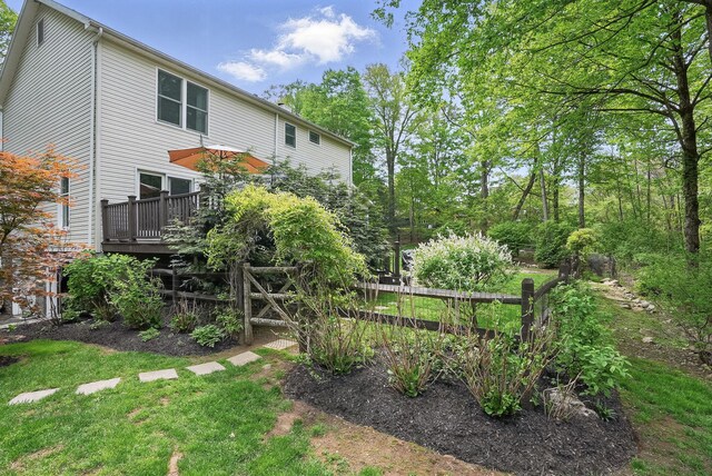 304 Church Rd, Putnam Valley, NY 10579 - view of yard with a wooden deck