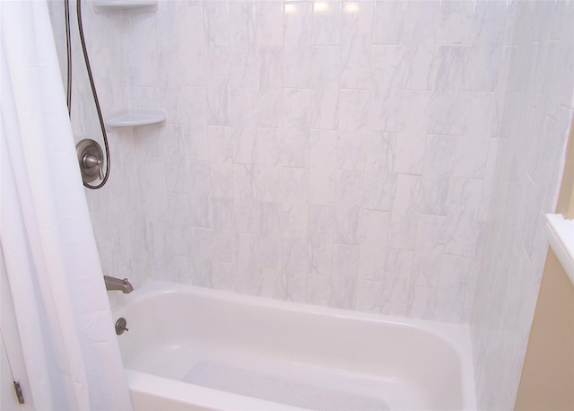 bathroom featuring bathtub / shower combination