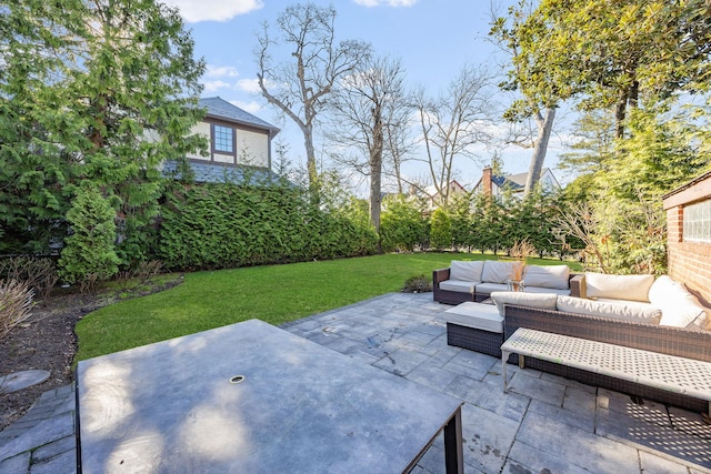 8702 Chevy Chase St, Jamaica Estates, NY 11432 - view of patio with an outdoor hangout area