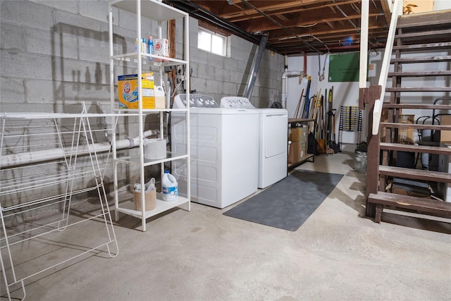 96 Grove St, Beacon, NY 12508 - basement featuring washing machine and clothes dryer