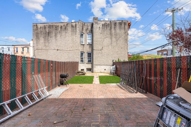 view of patio with a fenced backyard