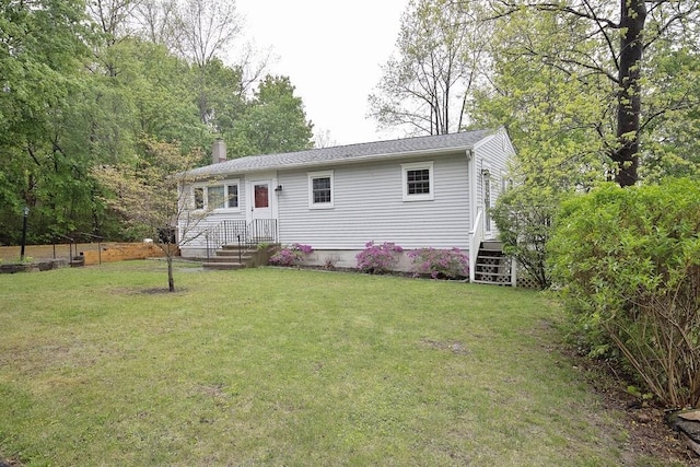 135 Cottage Rd, Carmel, NY 10512 - single story home featuring a front lawn and a chimney