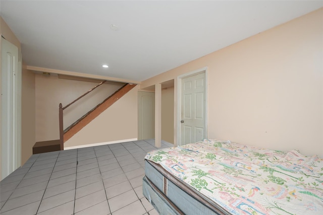 bedroom with recessed lighting