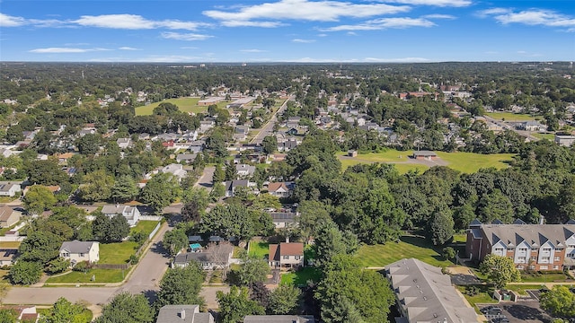 aerial view featuring a residential view