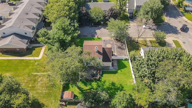 aerial view featuring a residential view