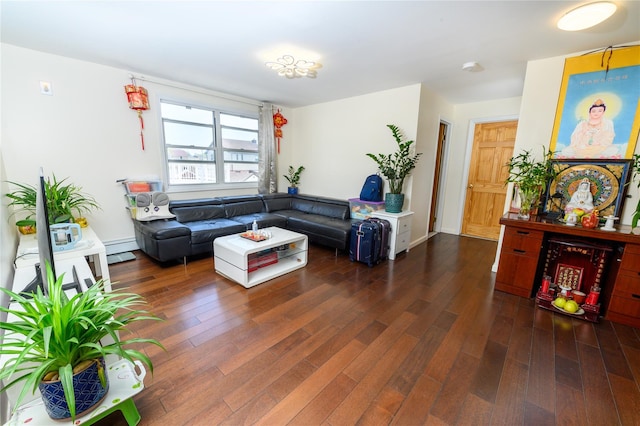178-06 69th Ave, Fresh Meadows, NY 11365 - living room with a baseboard radiator and wood-type flooring