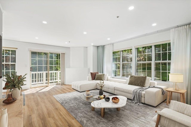 1601 Pondcrest Ln, White Plains, NY 10607 - living area with wood finished floors, healthy amount of natural light, and recessed lighting