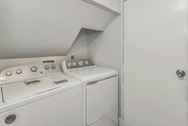 1 Valley Forge Dr, Wheatley Heights, NY 11798 - clothes washing area featuring separate washer and dryer