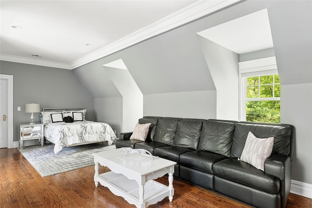 1608 Stewart Ln, Laurel Hollow, NY 11791 - bedroom with ornamental molding and wood finished floors