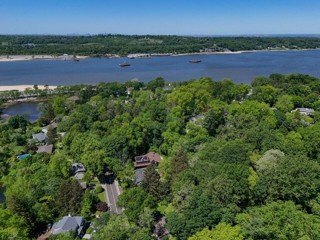 348 Littleworth Ln, Sea Cliff, NY 11579 - aerial overview of property's location featuring a large body of water and a forest