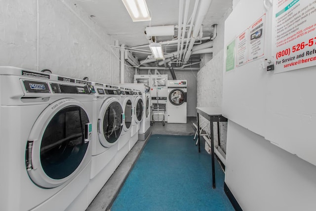 2199 Holland Ave Unit 4D, Bronx, NY 10462 - common laundry area with washing machine and clothes dryer