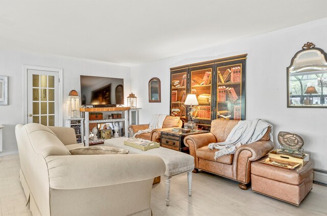 119 W Hunns Lake Rd, Stanfordville, NY 12581 - living room with baseboard heating and light wood finished floors