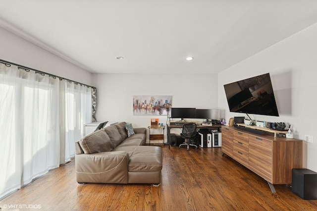 79 Sands Point Rd, Port Washington, NY 11050 - living room featuring recessed lighting and wood finished floors