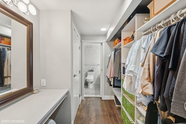 79 Sands Point Rd, Port Washington, NY 11050 - walk in closet featuring dark wood-type flooring