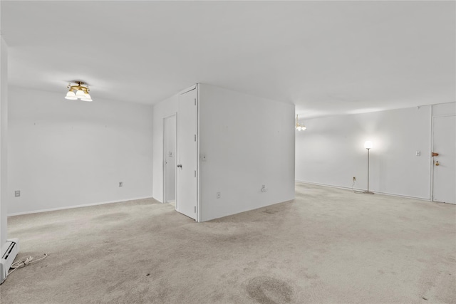 below grade area featuring carpet