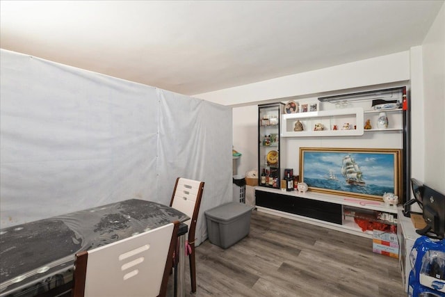 interior space with wood finished floors
