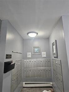 interior space featuring mail area